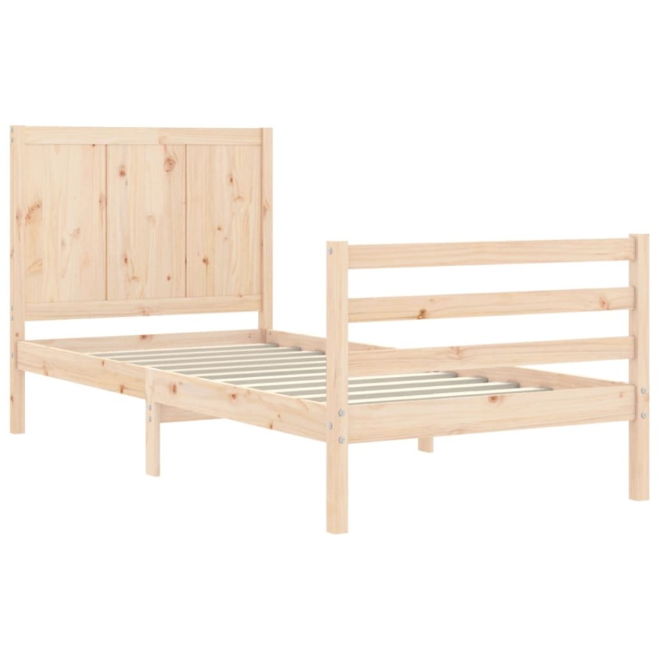 Estructura de cama con cabecero madera