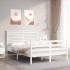 Estructura cama de matrimonio con cabecero madera maciza
