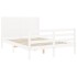Estructura cama de matrimonio con cabecero madera maciza