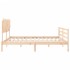 Estructura de cama con cabecero madera maciza 200x200