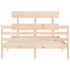 Estructura de cama de matrimonio con cabecero madera