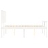 Cama personas mayores cabecero madera maciza blanco 140x200