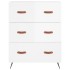 Aparador alto madera contrachapada blanco brillo 69,5x34x180