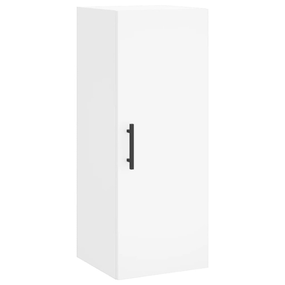 Aparador alto madera contrachapada blanco 34,5x34x180