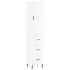 Aparador alto madera contrachapada blanco brillo 34,5x34x180