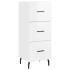 Aparador alto madera contrachapada blanco brillo 34,5x34x180