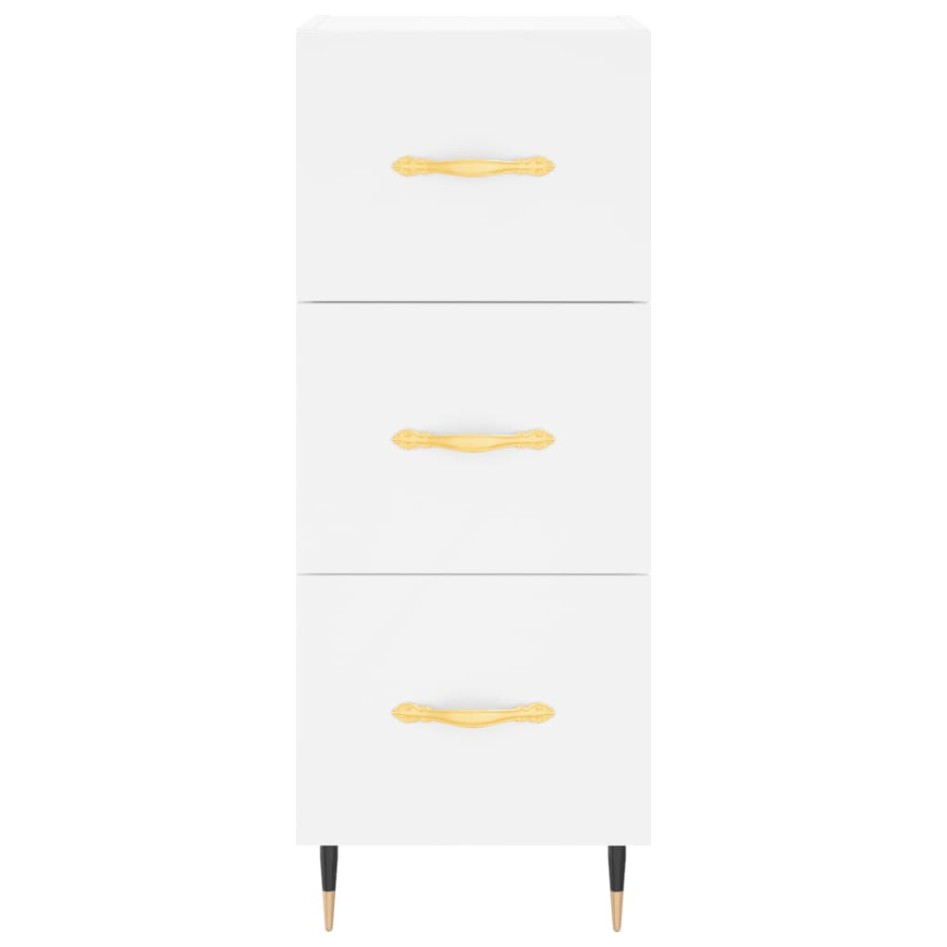 Aparador alto madera contrachapada blanco 34,5x34x180