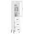 Aparador alto madera contrachapada blanco 34,5x34x180