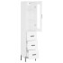 Aparador alto madera contrachapada blanco 34,5x34x180