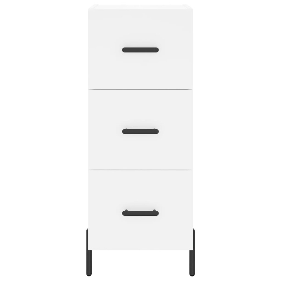 Aparador alto madera contrachapada blanco 34,5x34x180