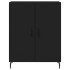 Aparador alto madera contrachapada negro 69,5x34x180