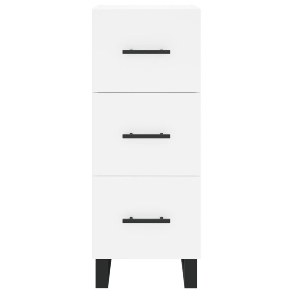 Aparador alto madera contrachapada blanco 34,5x34x180