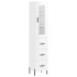 Aparador alto madera contrachapada blanco brillo 34,5x34x180