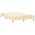 Cama box spring con colchón tela color crema 120x200