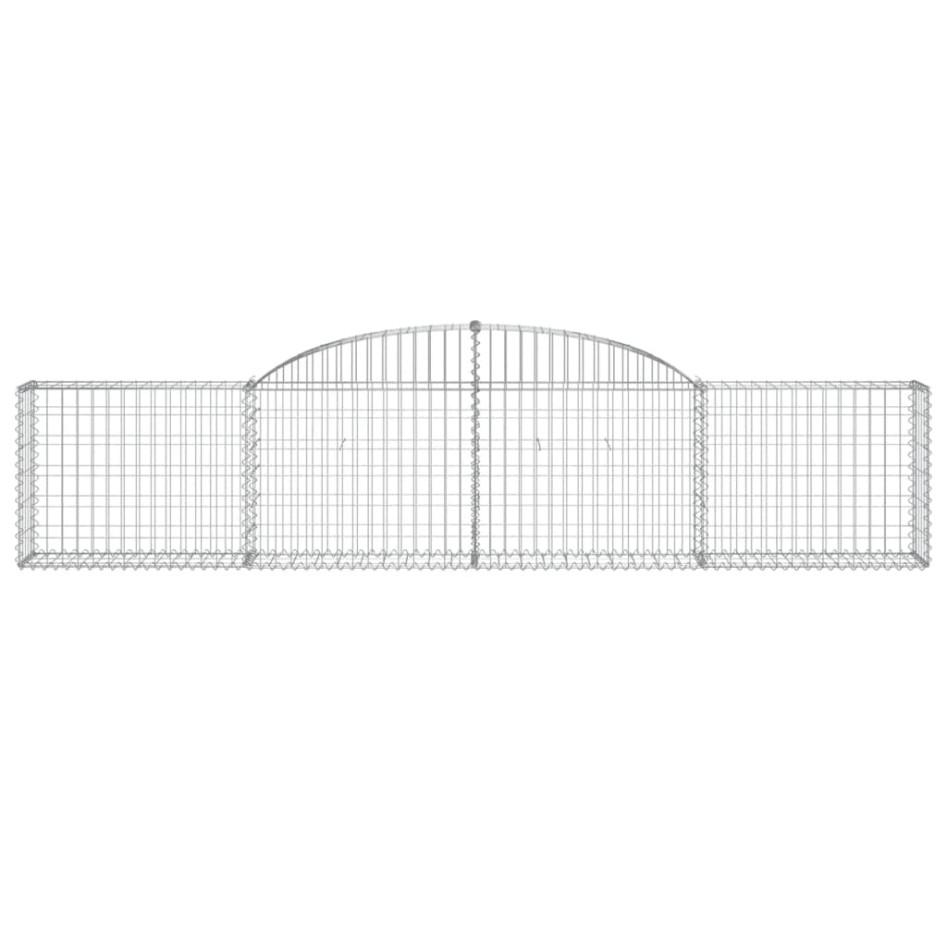 Cestas de gaviones 4 uds forma de arco hierro 300x30x60/80