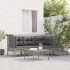 Set de muebles de jardín 5 pzas y cojines ratán sintético