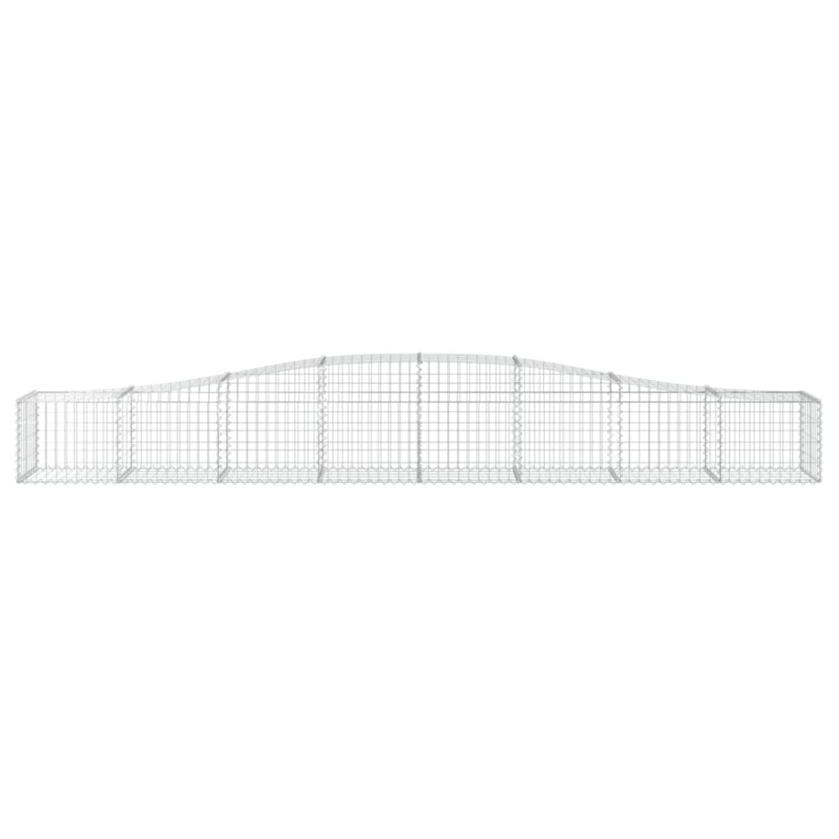 Cestas de gaviones 2 uds forma de arco hierro 400x50x40/60