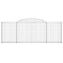 Cestas de gaviones 2 uds forma de arco hierro 300x30x100/120