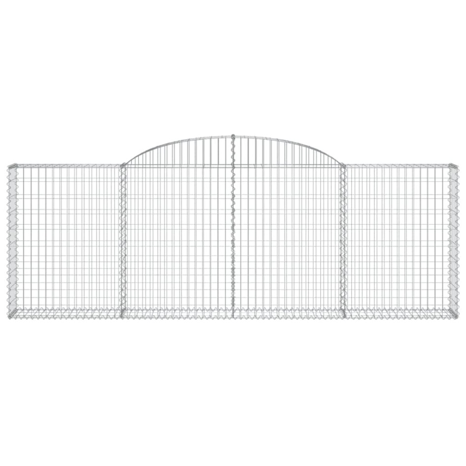 Cestas de gaviones 2 uds forma de arco hierro 300x30x100/120