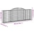 Cestas de gaviones 2 uds forma de arco hierro 300x30x100/120