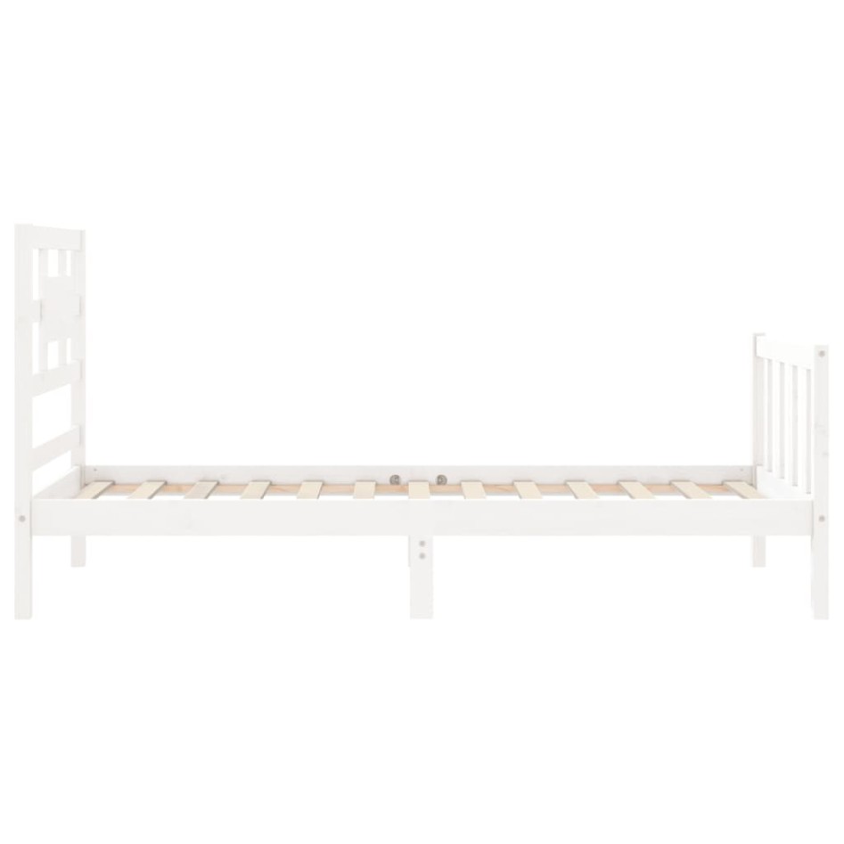 Estructura de cama con cabecero madera maciza
