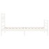 Estructura de cama con cabecero madera maciza blanco 90x200