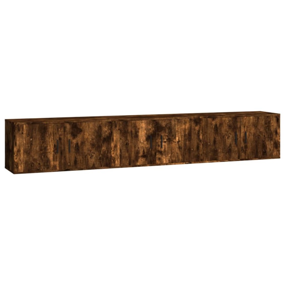 Muebles para TV de pared 3 uds roble ahumado 80x34,5x40