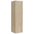 Set de muebles para TV 4 pzas madera contrachapada roble