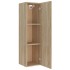 Set de muebles para TV 4 pzas madera contrachapada roble