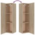 Set de muebles para TV 4 pzas madera contrachapada roble