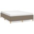 Estructura de cama de tela gris taupe 140x190