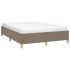 Estructura de cama de tela gris taupe 140x190