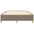 Estructura de cama de tela gris taupe 140x190