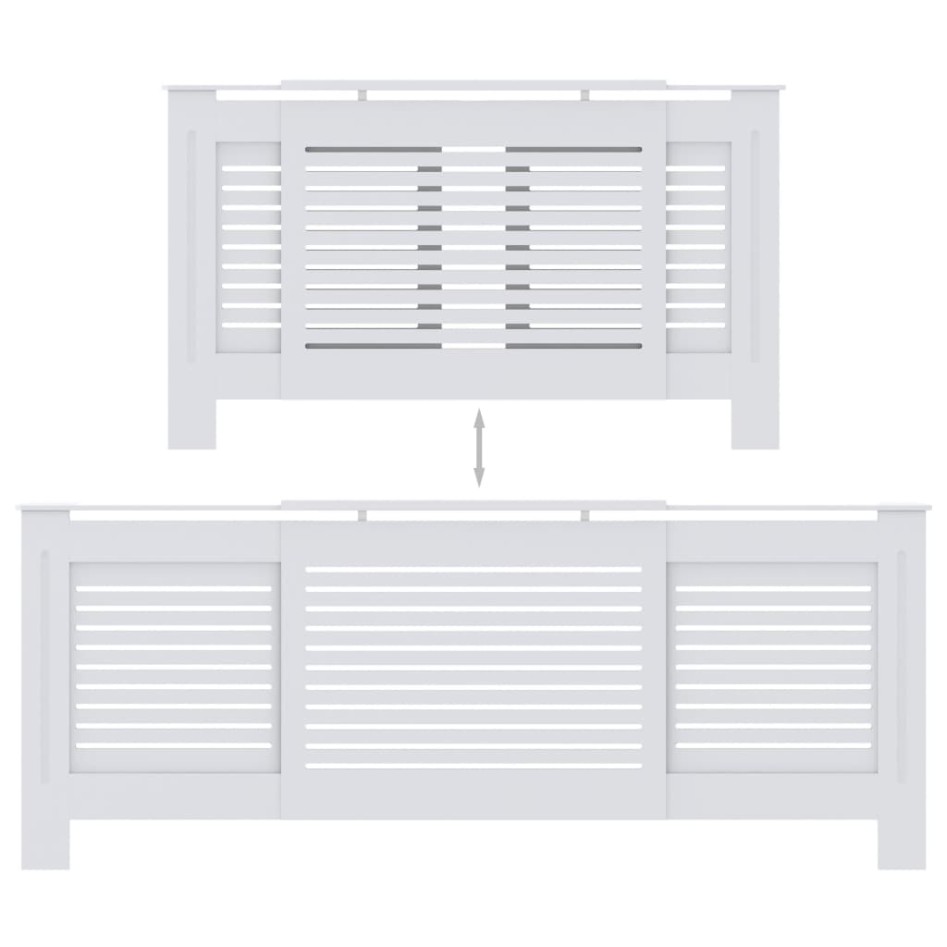 Cubierta para radiador MDF blanco 205