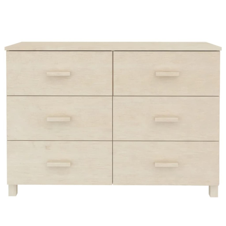 Aparador HAMAR madera de pino maciza marrón miel 113x40x80