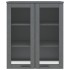 Aparador superior HAMAR pino macizo gris oscuro 85x35x100