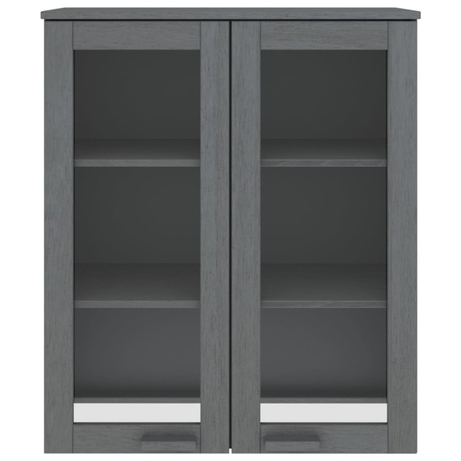 Aparador superior HAMAR pino macizo gris oscuro 85x35x100