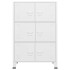 Baúl de almacenaje industrial metal blanco 75x40x115