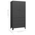 Armario industrial de metal gris antracita 90x50x180