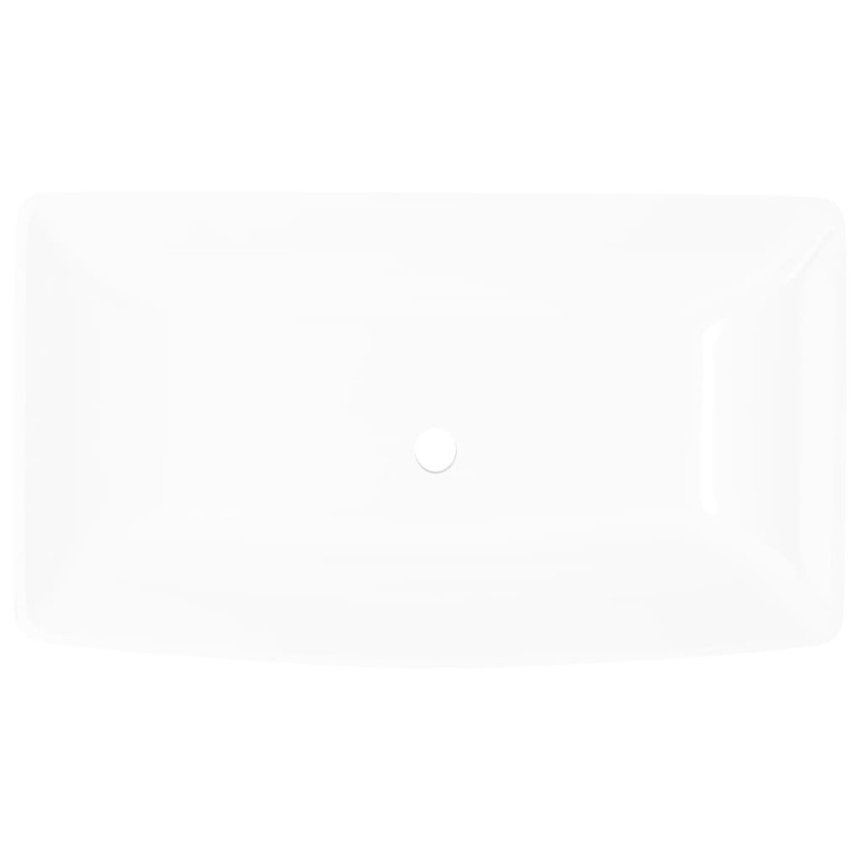 Lavabo lujoso rectangular ceráminca blanco 71x39