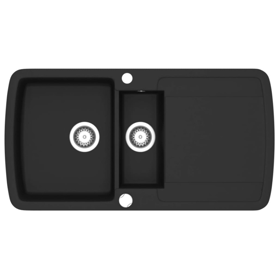 Fregadero de cocina con dos senos de