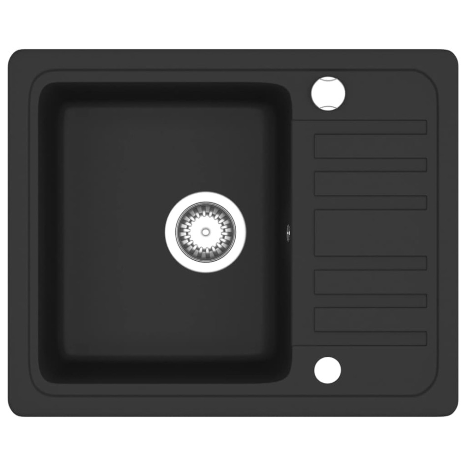 Fregadero de cocina de granito con un seno