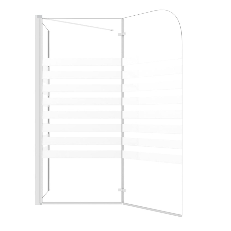 Mampara de baño vidrio templado a rayas 120x68x130