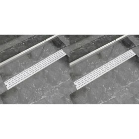 Desagüe lineal de ducha 2 piezas 930x140 mm acero