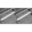 Desagüe lineal de ducha 2 piezas 930x140 mm acero inoxidable