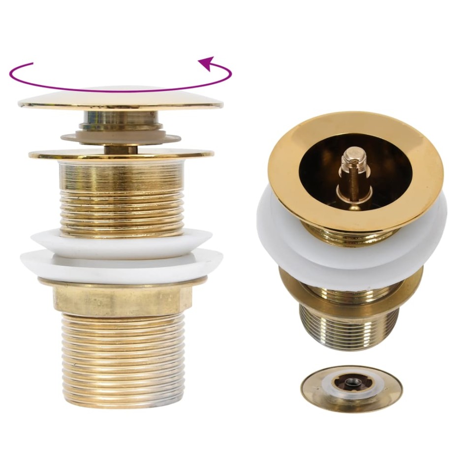 Lavabo grifo tapón pulsador cristal templado esmerilado