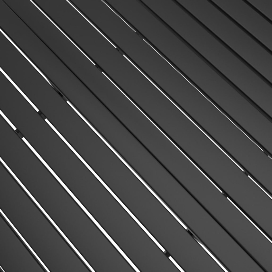 Mesa de jardín de acero gris antracita 140x80x72