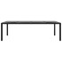 Mesa jardín vidrio templado ratán sintético negro 250x100x75
