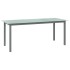 Mesa de jardín de aluminio y vidrio gris claro 190x90x74