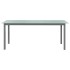 Mesa de jardín de aluminio y vidrio gris claro 190x90x74